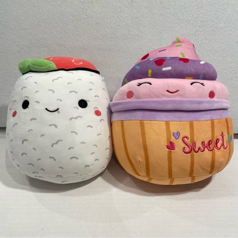 Squishmallows Original Kimmie Cupcake & Shun Sushi Roll